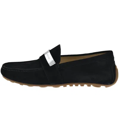 Moschino Suede Driver Shoes Black