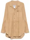 Moschino Suede Jacket In Neutrals