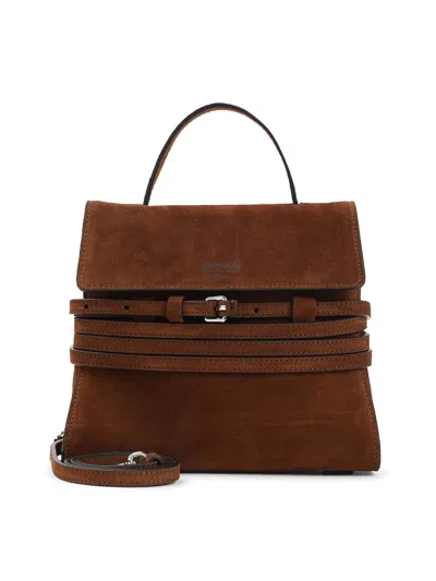MOSCHINO SUEDE LEATHER HANDBAG