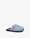Moschino Suede Mules In Azure