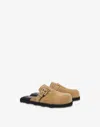 Moschino Suede Mules In Sand