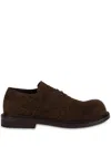 Moschino Suede Oxford Shoes In Brown