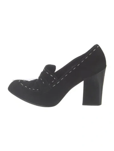 Pre-owned Moschino Suede Pumps In Blue