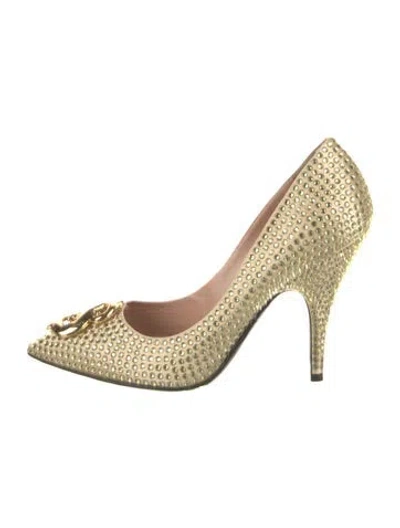 Pre-owned Moschino Suede Pumps In Neutral
