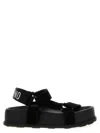 Moschino Sandal With Logo In Black