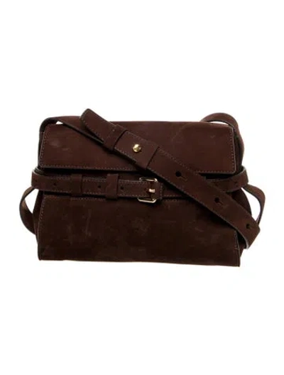 Pre-owned Moschino Suede Shoulder Bag In Brown