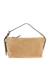 Moschino Suede Shoulder Bag In Neutrals