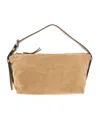 Moschino Suede Shoulder Bag In Nude