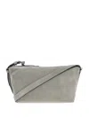Moschino Suede Zip-fastening Shoulder Bag In Gray