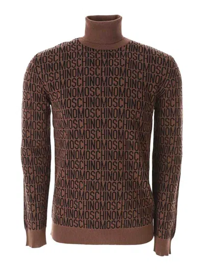 Moschino Suéter Con Cuello Alto - Marrón
