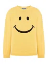 Moschino Men Sweater With Embroidery In Yellow