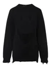 Moschino Couture Black Wool Sweatshirt In Black