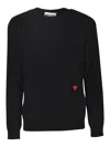 Moschino Heart-intarsia Sweater In Black