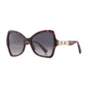Moschino Sunglasses Butterfly Full Rim, Dark Havana Frame And Dark Grey Gradient Lens Mos099/s00869o In Multi