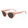 Moschino Sunglasses Cat Eye Full Rim, Orange Frame And Grey Lens Mos147/s0l7qir In Pink