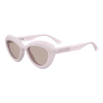 Moschino Sunglasses Cat Eye Full Rim, Pink Frame And Pink Lens Mos163/s035ju1