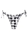 Moschino Sunglasses-print Bikini Bottoms In Weiss