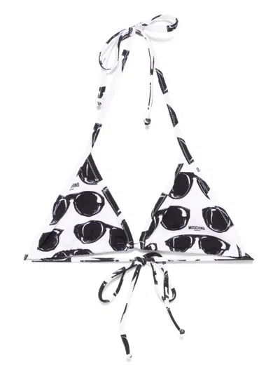 Moschino Sunglasses-print Bikini Top In White