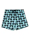 Moschino Sunglass Swim Short In Blue