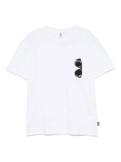 Moschino Sunglasses-print T-shirt In White