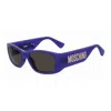 Moschino Rectangle-frame Sunglasses In Blue