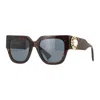 Moschino Sunglasses Square Full Rim, Havana Frame And Grey Lens Mos153/s0086ir In Brown