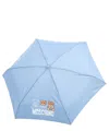 Moschino Supermini Scribble Bear Umbrella In Lightblue