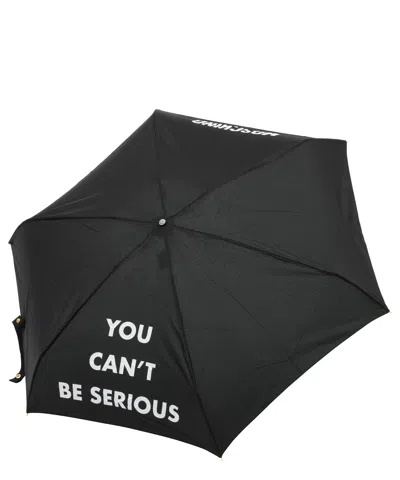 Moschino Supermini You Can&#039;t Be Serious Umbrella In Black