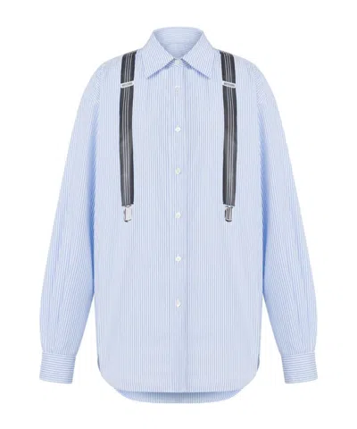 MOSCHINO MOSCHINO SUSPENDERS-PRINT BUTTONED SHIRT