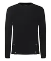 Moschino Rib-knit Wool Sweater In Black