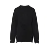 Moschino Oversized Pullover In Carved Wool In Black