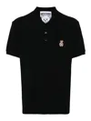 Moschino Black Cotton Polo Shirt In Black