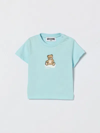 Moschino Babies' セーター  ボーイ カラー スカイブルー In Blue