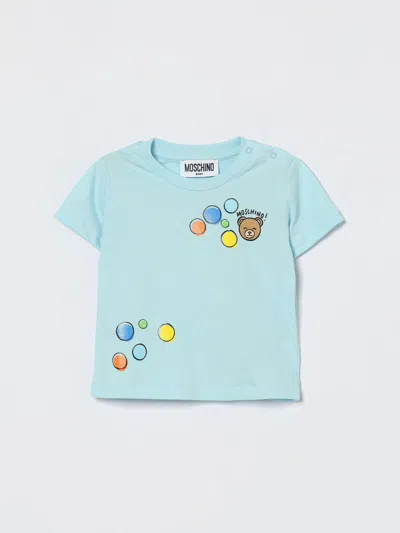 Moschino Kids' セーター  ボーイ カラー スカイブルー In Blue