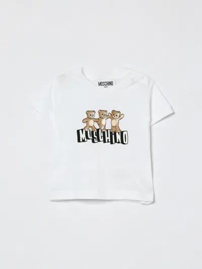 Moschino Babies' セーター  ボーイ カラー ホワイト In Multi