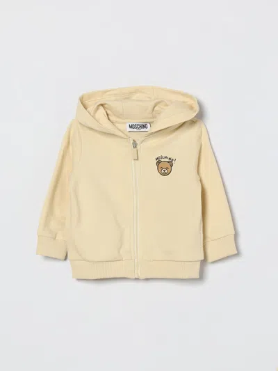 Moschino Babies' セーター  ボーイ カラー ベージュ In Neutral