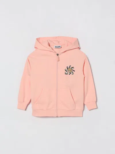 Moschino Kids' セーター  ボーイ カラー ピンク In Pink