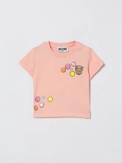 Moschino Kids' セーター  ボーイ カラー ピンク In Pink