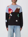 Moschino Wool Crew Neck Sweater With Graphic Design In Multi