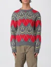 Moschino Ribbed Crewneck Sweater Graphic Pattern In Multi