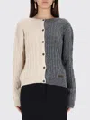 Moschino Two-tone Cardigan In Gray