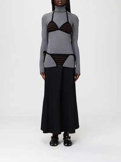 Moschino Sweater Woman  Couture In Gray