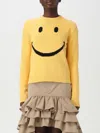 Moschino Smile Yellow Mohair Blend Jumper In Yellow