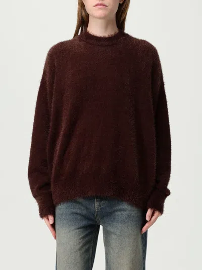 MOSCHINO SWEATER MOSCHINO JEANS WOMAN COLOR BROWN,H16020032