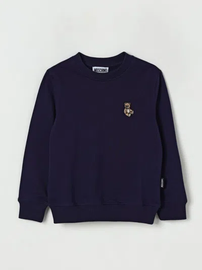MOSCHINO SWEATER MOSCHINO KIDS COLOR BLUE,H27833009