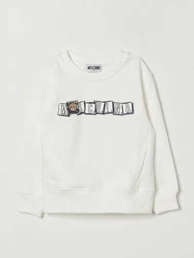 MOSCHINO SWEATER MOSCHINO KIDS COLOR WHITE,H29256001