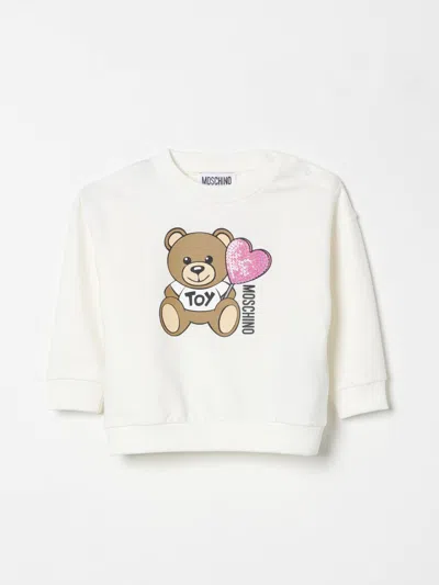MOSCHINO SWEATER MOSCHINO KIDS COLOR WHITE,G57315001