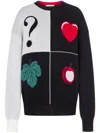 Moschino Graphic Intarsia Virgin Wool Jumper In Multicolour