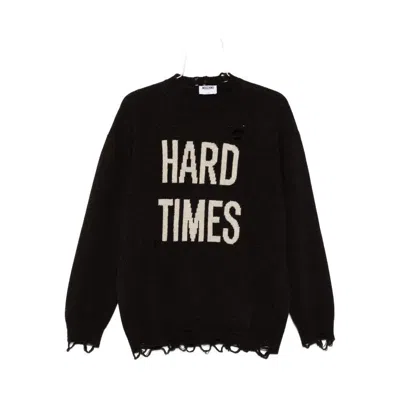 Moschino Long Sleeve Sweater In Black