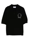 Moschino Knitwear Polo Collar Short Sleeves In Black